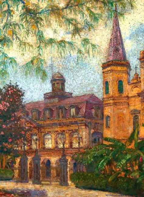 William Woodward Old Cabildo and Gateway to Jackson Square oil painting picture